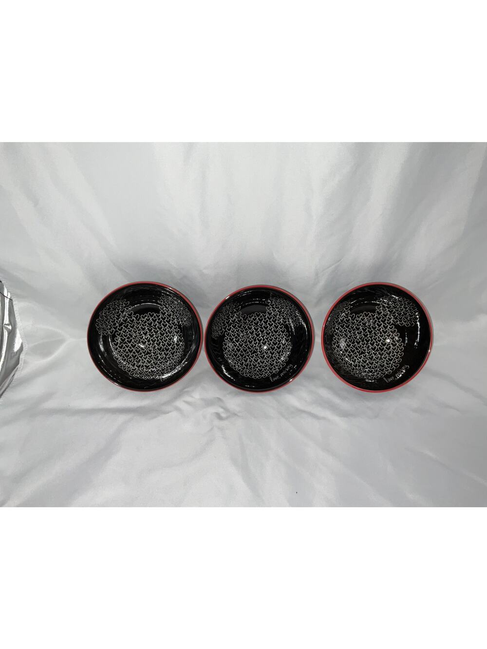 New Disney Zrike Ceramic Mickey Mouse Head Love Mickey Rice Tidbits Bowls Set/3